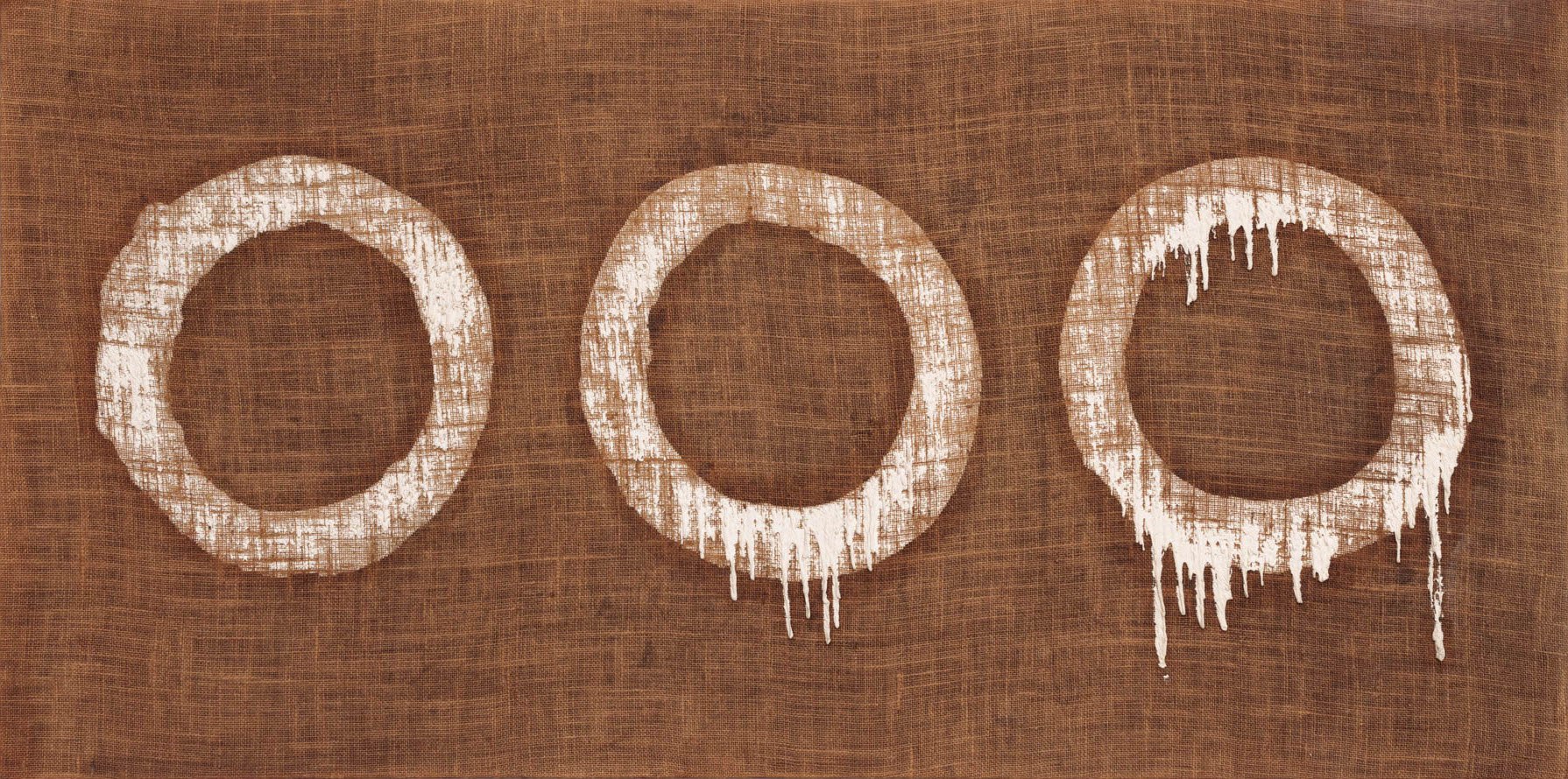 Ha Chong-Hyun (b. 1935) Conjunction 79-79, 1979 Oil on hemp canvas 31 1/2 x 62 3/5 inches 80 x 159 cm