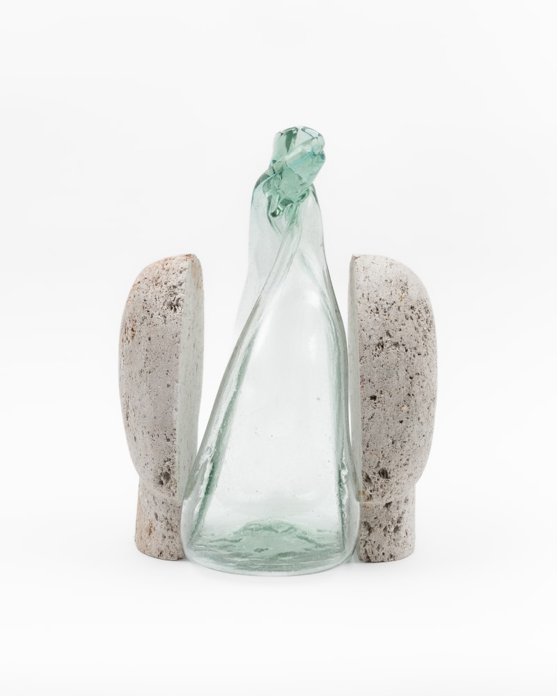 Tania P&amp;eacute;rez C&amp;oacute;rdova (b. 1979)
Breathe out 2, 2022
Pumice stone, breath of a person, blown glass
15 1/2 x 11 x 12 1/2 inches
39 x 28 x 32 cm