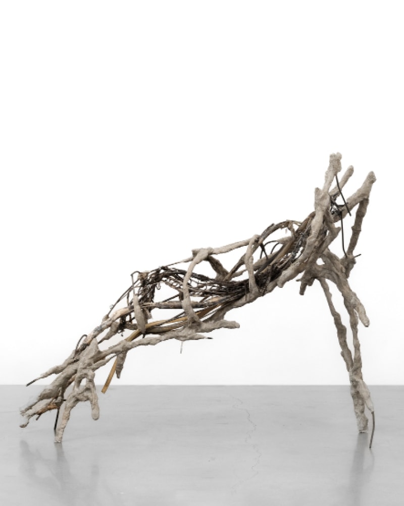 Mire Lee (b. 1988)
Look, I&amp;#39;m a fountain of filth raving mad with love; tunnel sculpture I, 2022
Soft tentacles inside concrete structure
98 1/2 x 43 3/8 x 21 5/8 in
250 x 110 x 55 cm