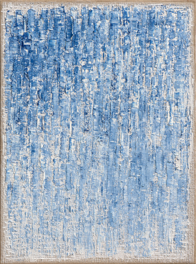 Ha Chong-Hyun (b. 1935) Conjunction 21-17, 2021 Oil on hemp cloth 51.3 x 38.19 inches 130.3 x 97 cm