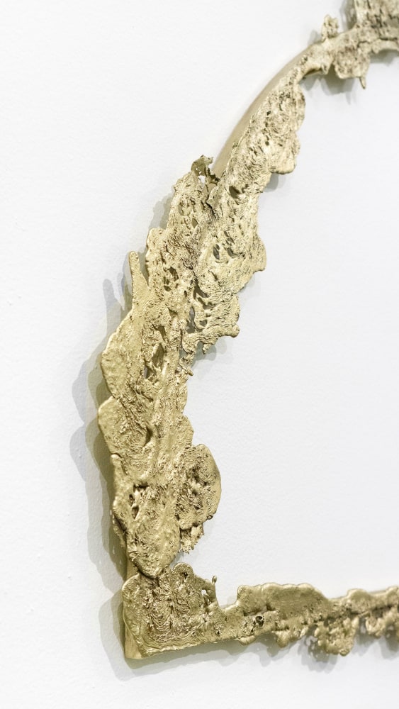 Tania Pérez Córdova (b. 1979) Contour #5, 2020 Bronze poured into sand 19.69 x 39.37 x .79 inches 50 x 100 x 2 cm