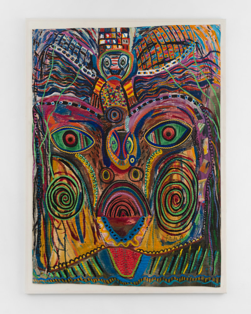 Pacita Abad (1946-2004)

Faces, 1983

Oil, plastic buttons and rick rack on stitched and padded canvas

78 x 57 inches

198.1 x 144.8 cm