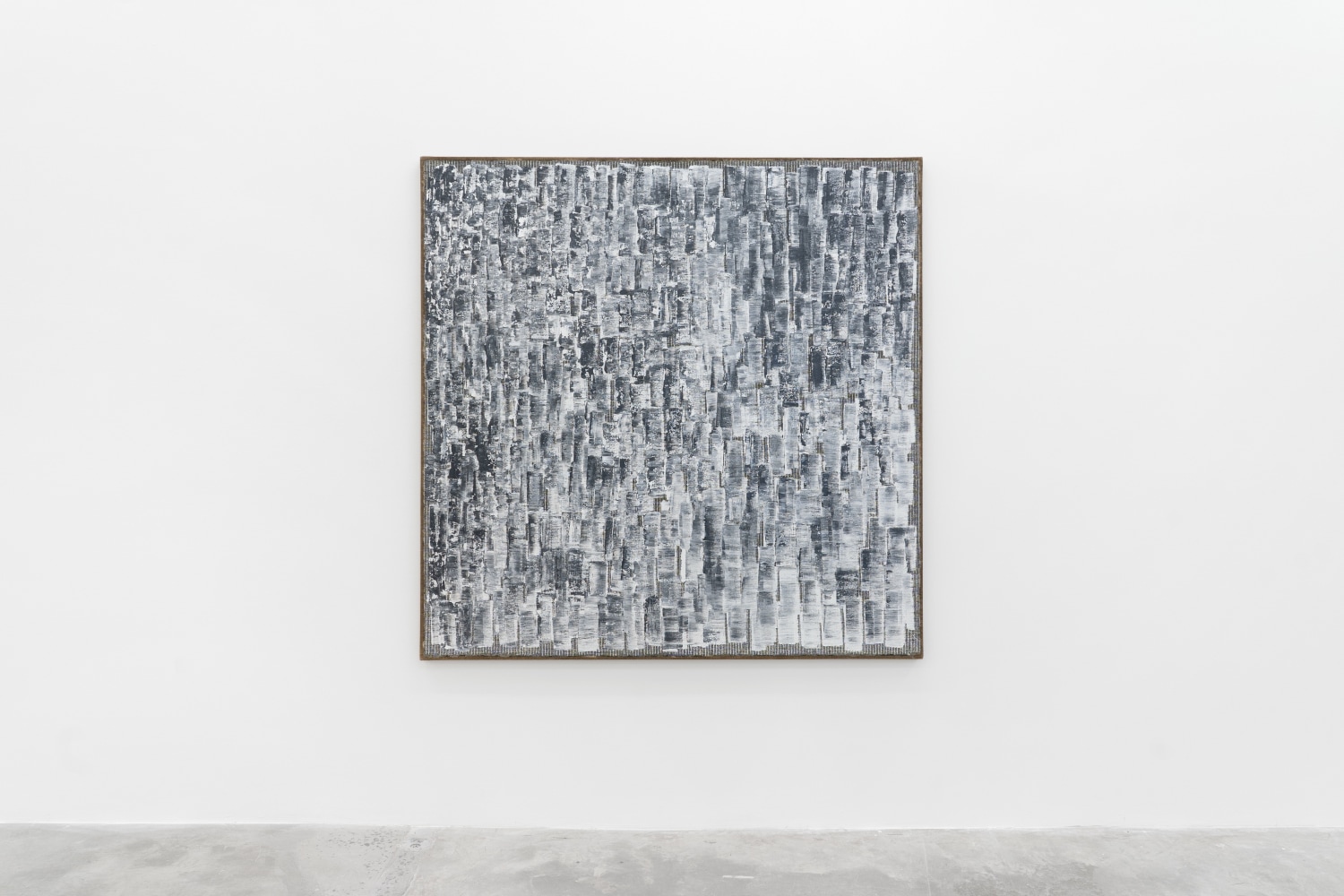 Ha Chong-Hyun (b. 1935)  Conjunction 21-09, 2021  Oil on hemp cloth  70.87 x 70.87 inches  180 x 180 cm