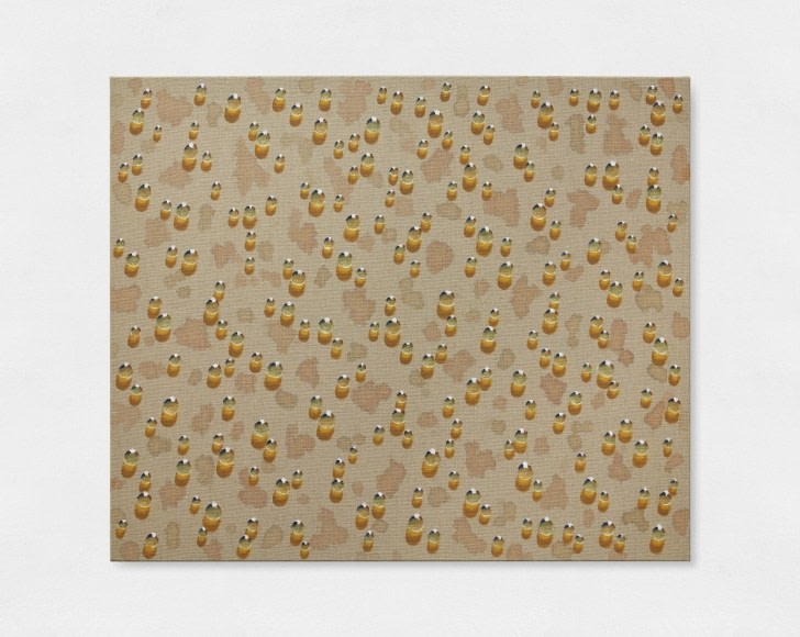 Kim Tschang-Yeul (b. 1929) Water drops, 2014 Oil and tinflix on canvas 24.02 x 28.74 x .98 inches 61 x 73 x 2.5 cm