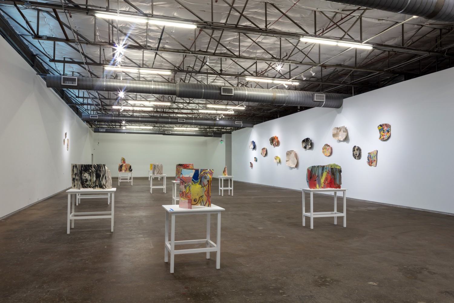Installation View of Ceramic Knots, Thoughts, Scraps, Dallas Contemporary, 2018