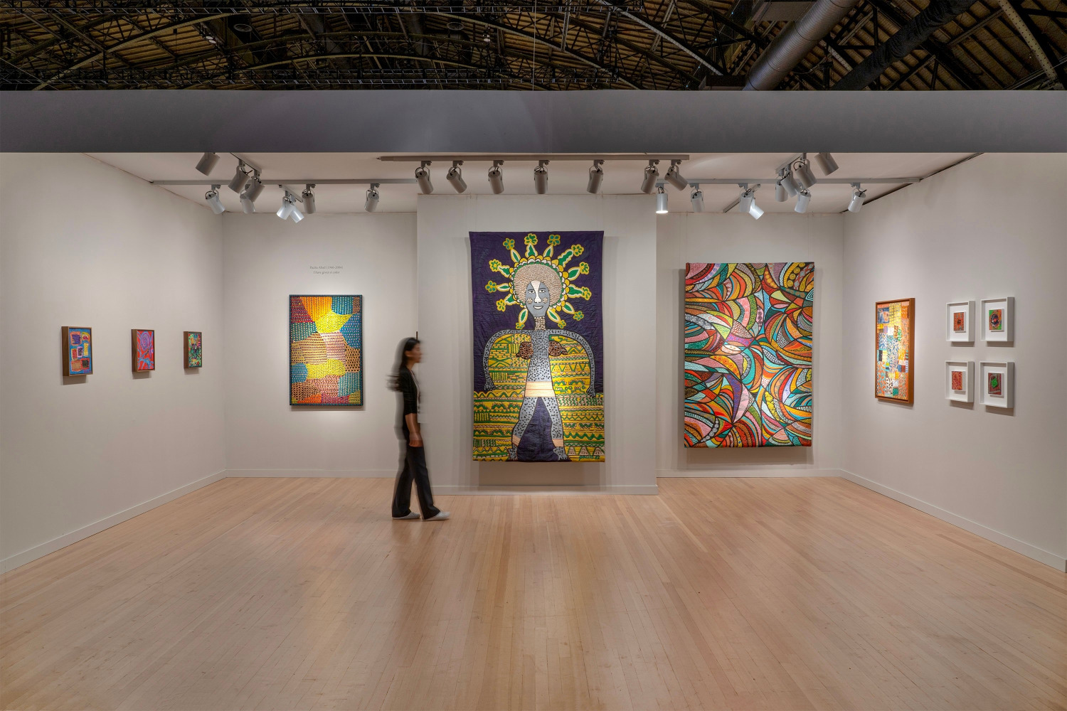 Installation view of ADAA | The Art Show 2022 (Booth C1) at Park Avenue Armory. Image courtesy of&amp;nbsp;the Pacita Abad Art Estate and Tina Kim Gallery.&amp;nbsp;Photo by Hyunjung Rhee.