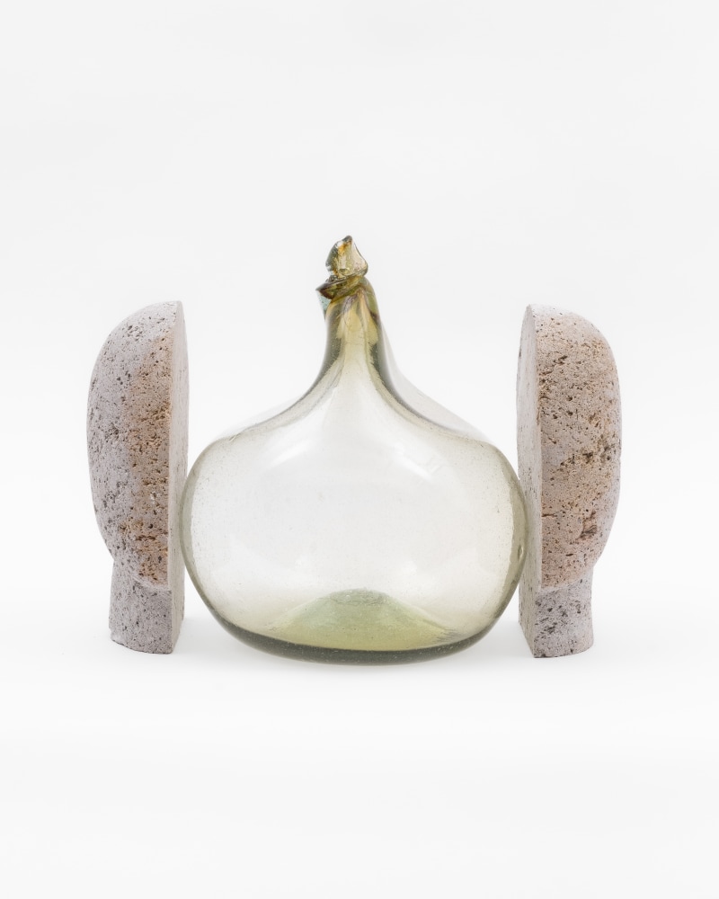 Tania P&amp;eacute;rez C&amp;oacute;rdova (b. 1979)
Breathe in 1, 2022
Pumice stone, breath of a person, blown glass
12 1/4 x 14 1/2 x 10 3/4 inches
31 x 37 x 27 cm