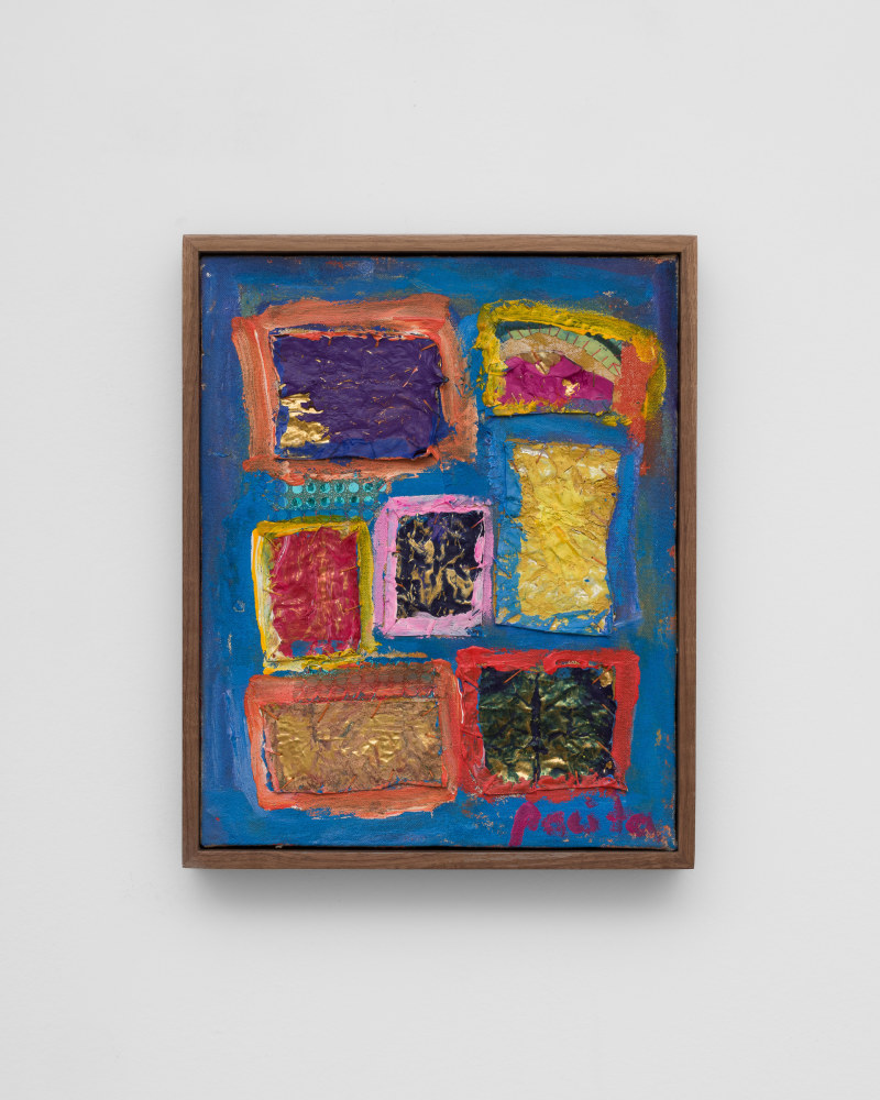 Pacita Abad (1946-2004)

Seven pictures, 2003

Acrylic, oil, painted tin stitched on canvas

14 x 11 inches

35.6 x 27.9 cm