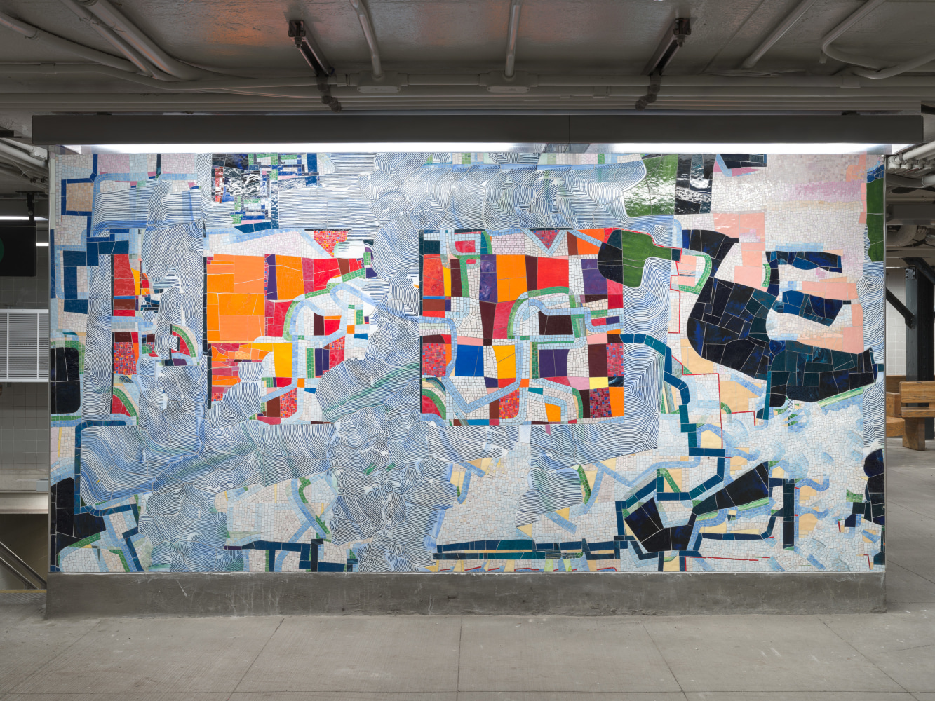 Liminal Location,&amp;nbsp;2024,
NYCT 68 St-Hunter College Station.
Commissioned by MTA Arts &amp;amp; Design.
Photo by Stan Narten.