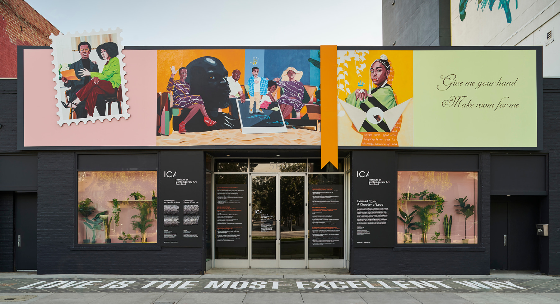 Installation view of Conrad Egyir:&amp;nbsp;A Chapter of Love, 2021, ICA San Jos&amp;eacute;. Photo: Impart Photography.