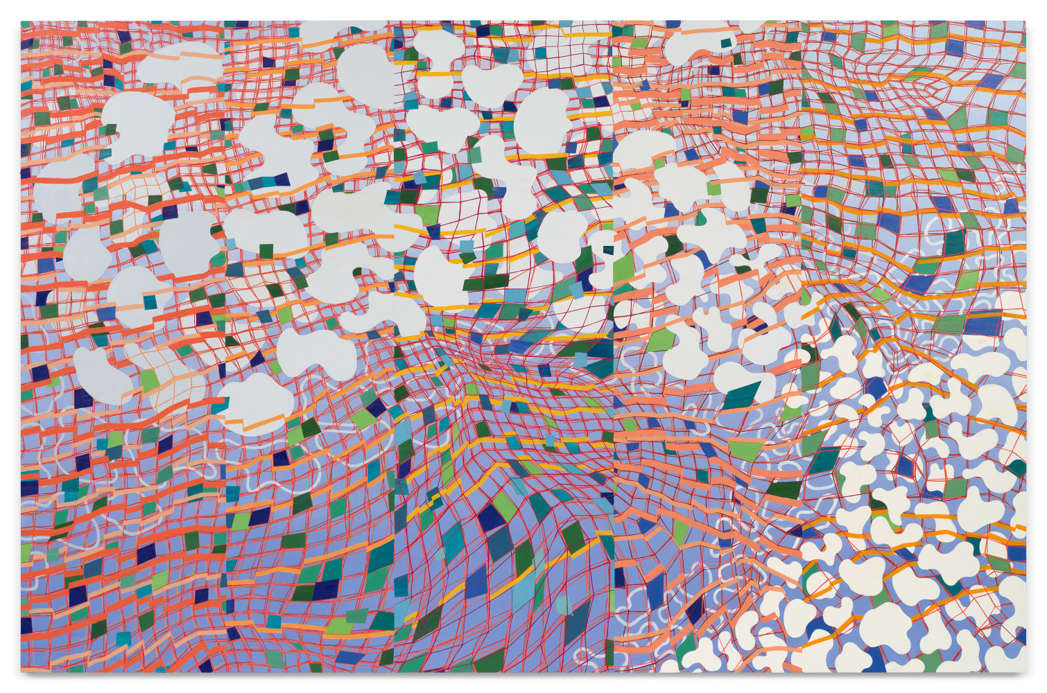 Lisa Corinne Davis, Fictional Phantasm, 2024, Oil on canvas, 78 x 120 inches, 198.1 x 304.8 cm,&amp;nbsp;MMG#36376