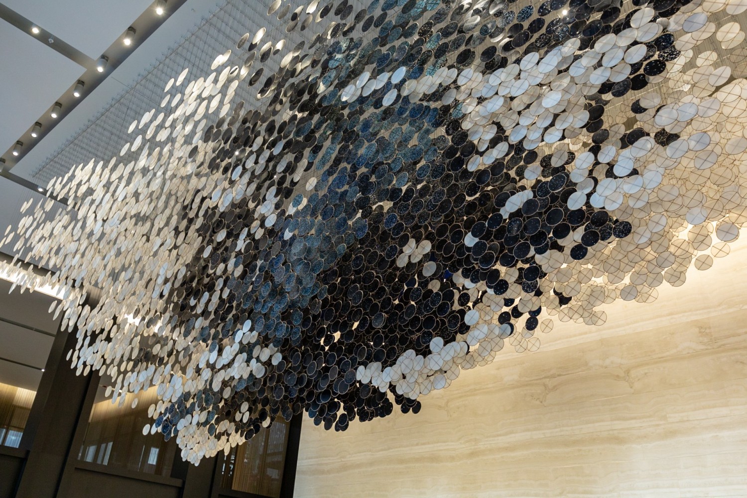 Installation view of&amp;nbsp;In the Heart of this Infinite Particle of Galactic Dust, 2019, Willis Tower, Chicago, IL