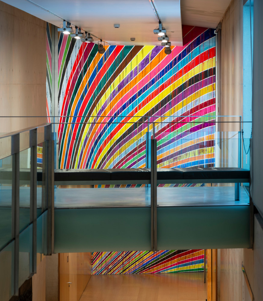 Installation view of &amp;quot;WHATWETHINKASINSIGNIFICANTPROVIDESTHEPURESTAIRWEBREATHE&amp;quot; at Es Baluard Museu, Palma, Spain.
&amp;copy; Es Baluard Museu /&amp;nbsp;Markus Linnenbrink, VEGAP, Illes Balears, 2025.
Photo: David Bonet.