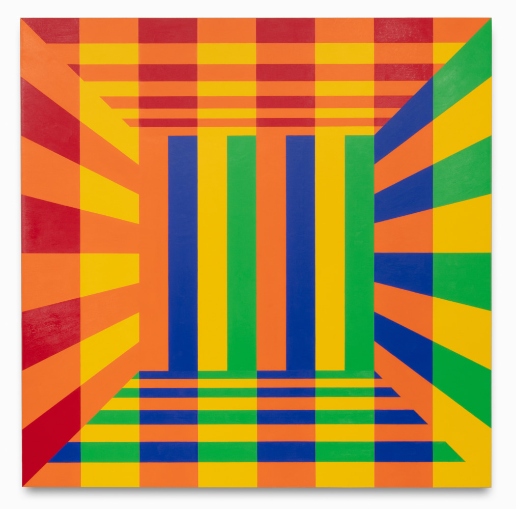 Untitled (8,8,8), 2019, Acrylic paint on canvas over aluminum panel, 48 x 48 x 1 1/2 inches, 121.9 x 121.9 x 3.8 cm