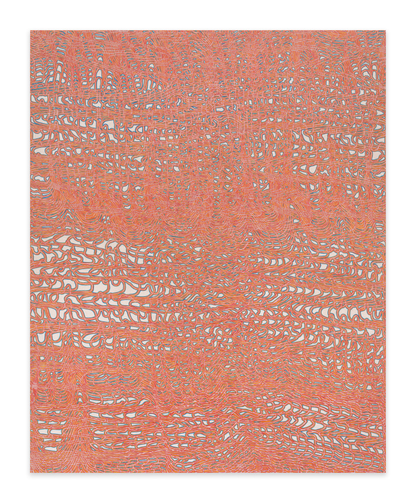 James Siena, Striata, 2023, Graphite and acrylic on linen, 60 x 48 inches, 152.4 x 121.9 cm,&amp;nbsp;MMG#36334