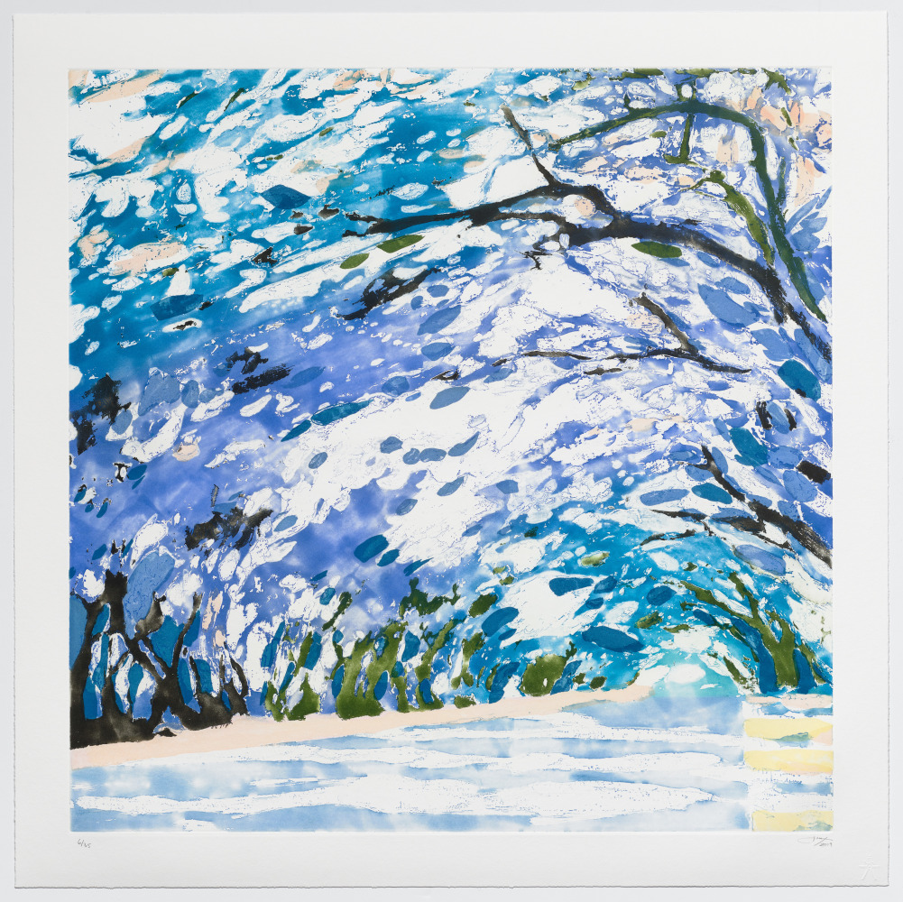 Tree Tunnel, 2019, Spit-bite aquatint in colors and aquatint with drypoint on wove paper, edition 6/35.&amp;nbsp;Image &amp;copy; The Museum of Fine Arts, Houston.