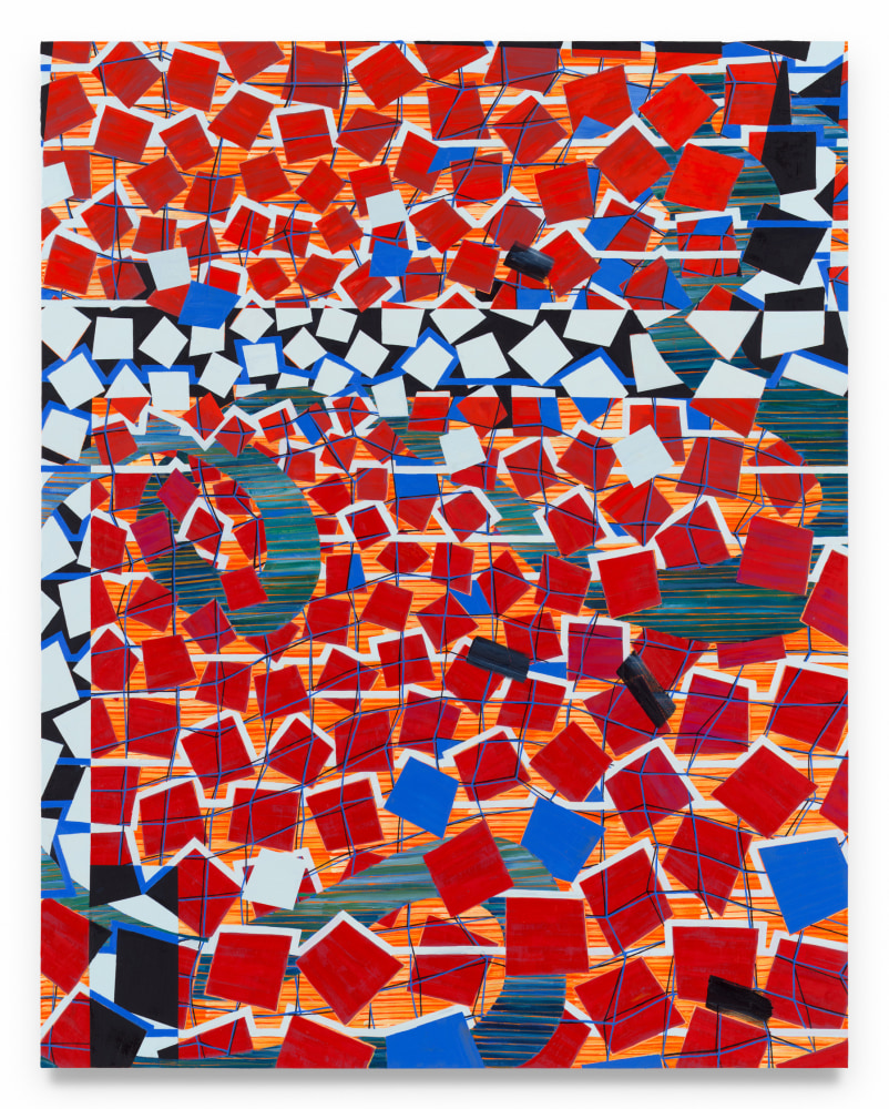 Lisa Corinne Davis, Episodic Calculation, 2024, Oil on canvas, 70 x 55 inches, 177.8 x 139.7 cm,&amp;nbsp;MMG#37005