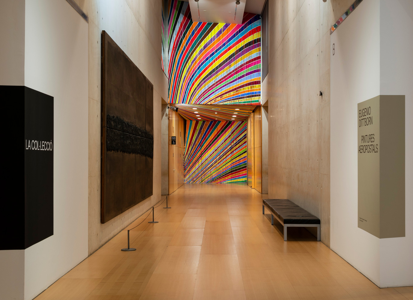 Installation view of &amp;quot;WHATWETHINKASINSIGNIFICANTPROVIDESTHEPURESTAIRWEBREATHE&amp;quot; at Es Baluard Museu, Palma, Spain.
&amp;copy; Es Baluard Museu /&amp;nbsp;Markus Linnenbrink, VEGAP, Illes Balears, 2025. Photo: David Bonet.