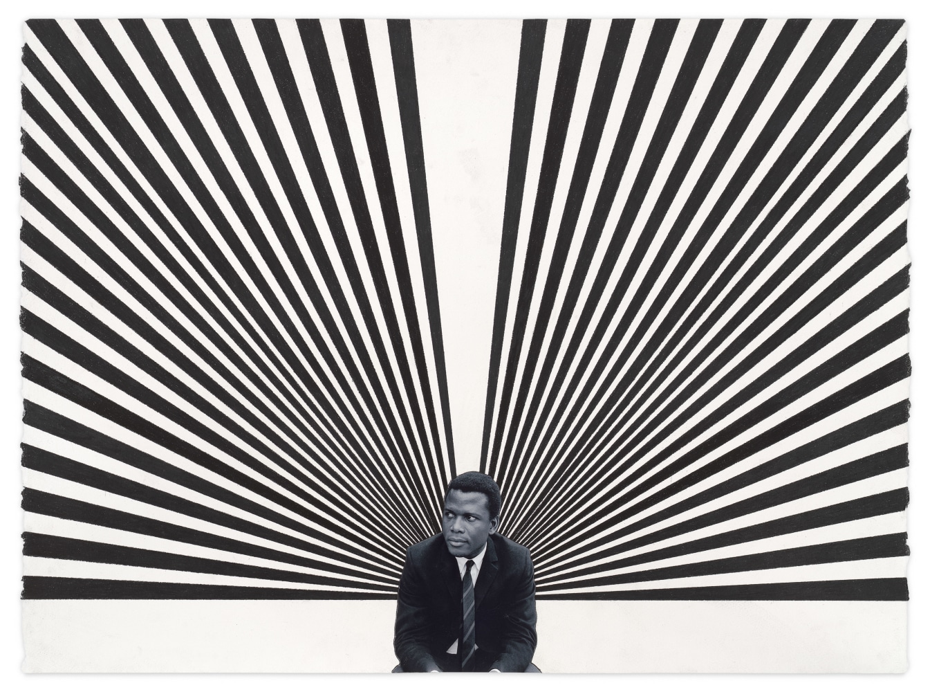 Sidney, 2022, Color pencil and photograph collage on paper, 22 x 30 inches, 55.9 x 76.2 cm