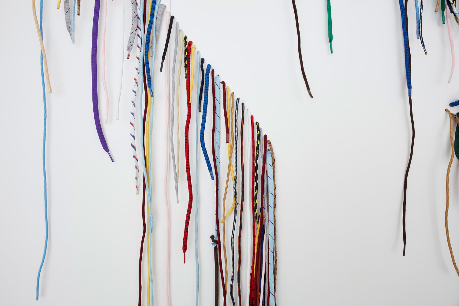 NARI WARD

Power Wall - Power People, 2019 (detail)

Shoelaces

120 x 60 x 2.5 inches

304.8 x 152.4 x 6.4 cm

Unique