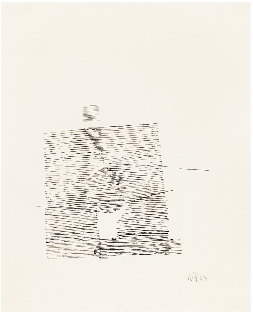 GEGO

Untitled, 1963

Ink on paper

35.10h x 28w cm

13 95/116h x 11 2/85w in

Unique