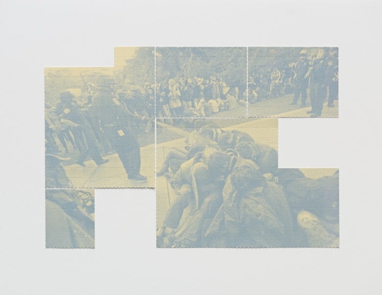 Marcelo Cidade

Realidade placebo (UCD - Occupy - Pepper - Spray), 2014

Printing with pigmented mineral ink on 120 gr Matt Fine Art paper in collage on foamboard

30.5 x 38.5 x 2.5 cm
12 x 15 1/4 x 1 in