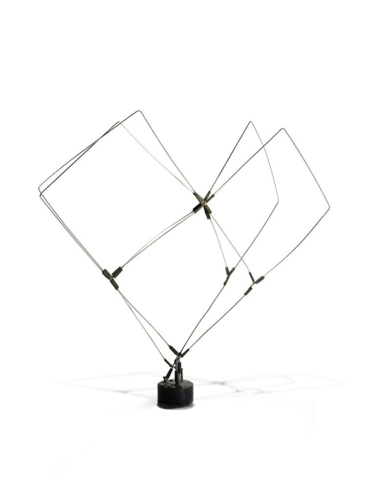 GEGO

Untitled, 1971

Stainless steel wire and metal beads

30h x 36w x 9d cm

11 73/90h x 14 22/127w x 3 69/127d in