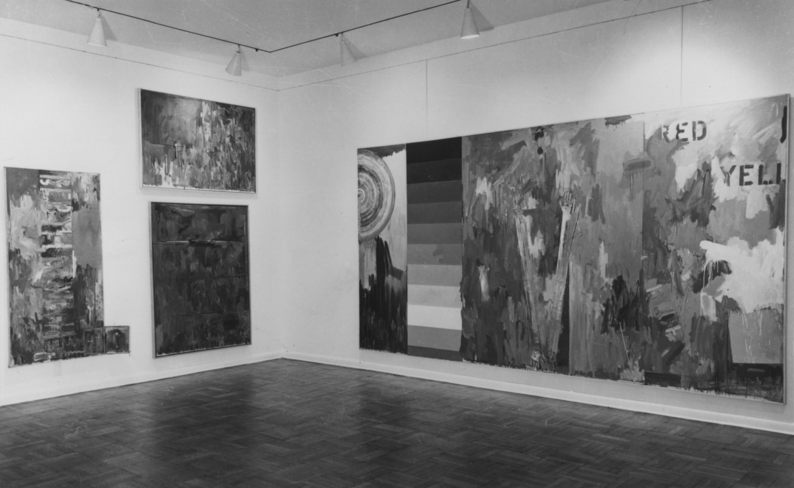 Installation view, Jasper Johns, January 12-February 7, 1963, 4 EAST 77