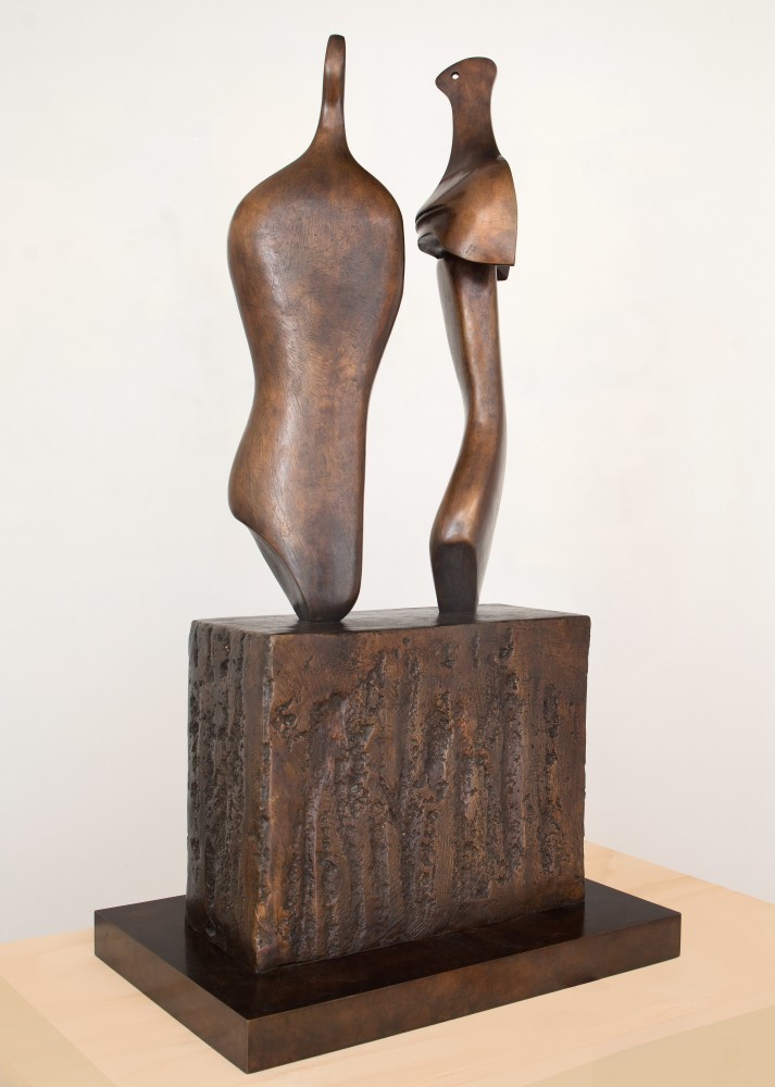 Henry Moore (1898&amp;ndash;1986)
Two Three-Quarter Figures on Base, 1984&amp;nbsp;
Bronze with gold patina
Max height: 40 in. (101.6 cm)
Edition of 9+1