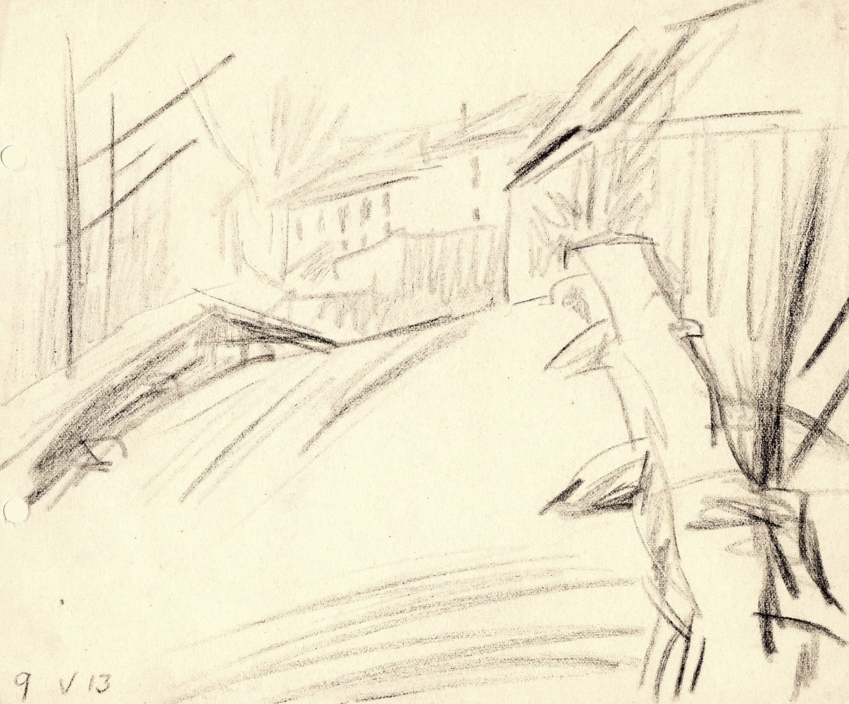 Lyonel Feininger (1871&amp;ndash;1956)

(Stone Bridge, Oberweimar), 1913

Pencil on paper
6 3/8 x 8 in. (16.2 x 20.3 cm)
Dated lower left: 9 V 13

&amp;nbsp;

AMFA 0744