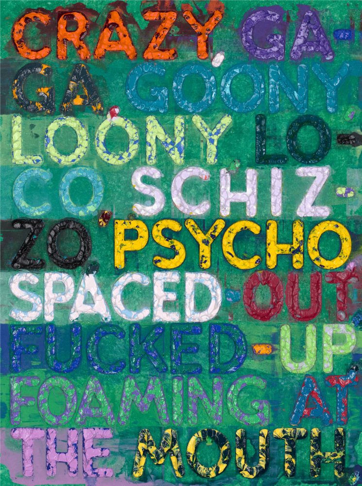 Mel Bochner, Crazy, 2024