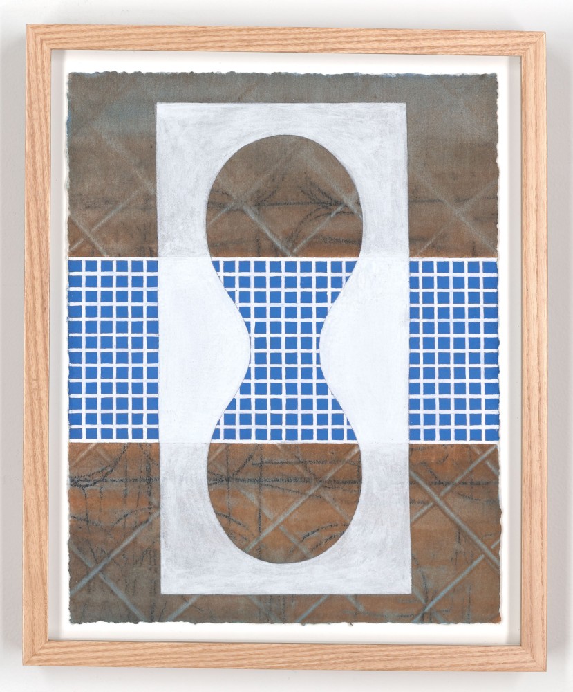 Ben Browne Untitled (Tiles with Goggle Stencil), 2024