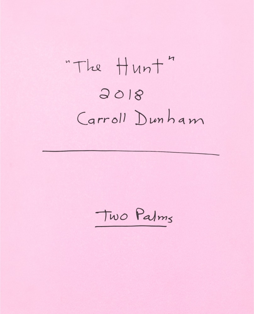 The Hunt, 2018
Portfolio of 5 etcings on hand dyed pink paper with silkscreened title page,&amp;nbsp;colophon and portfolio
21 1/4 x 16 3/4 inches each
Edition of 15
&amp;nbsp;