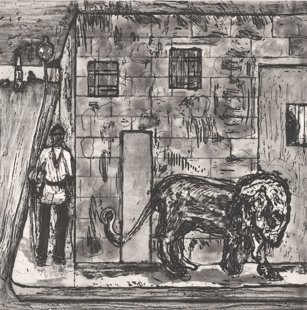 Peter Doig, Lion in the Road (Jr Telfar), 2025