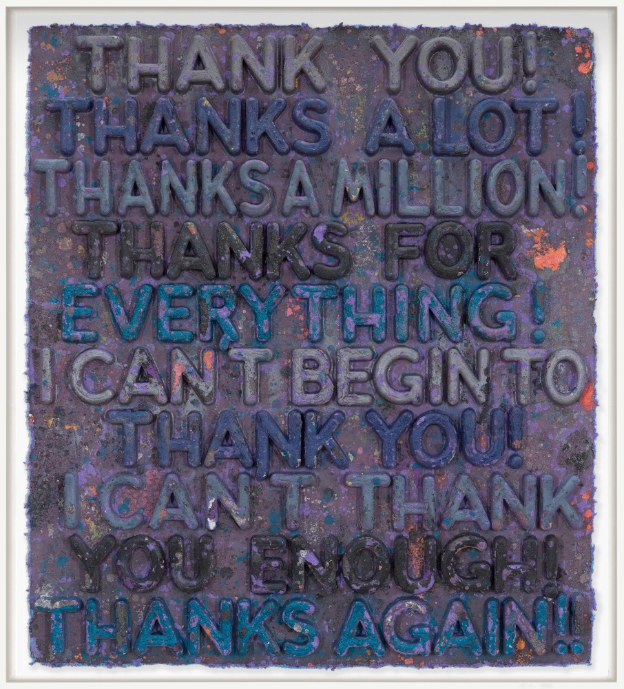 Mel Bochner, Thank You, 2024