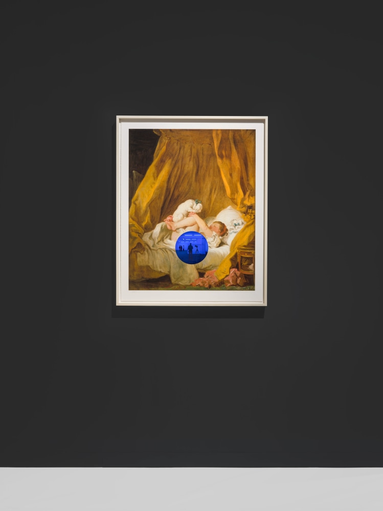 Installation of&amp;nbsp;Gazing Ball (Fragonard Girl with Dog)