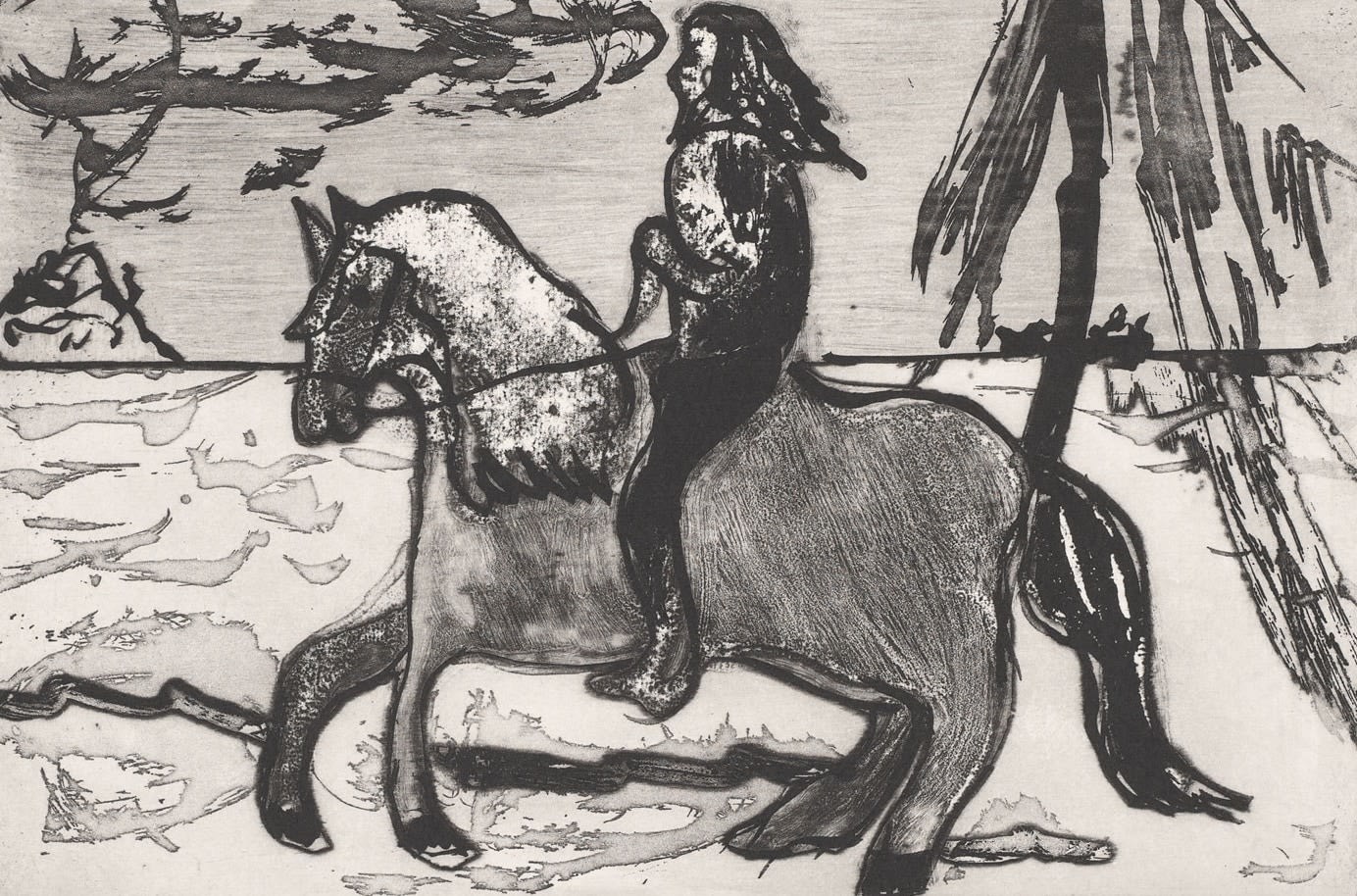 Peter Doig, St Lucian (rider), 2025