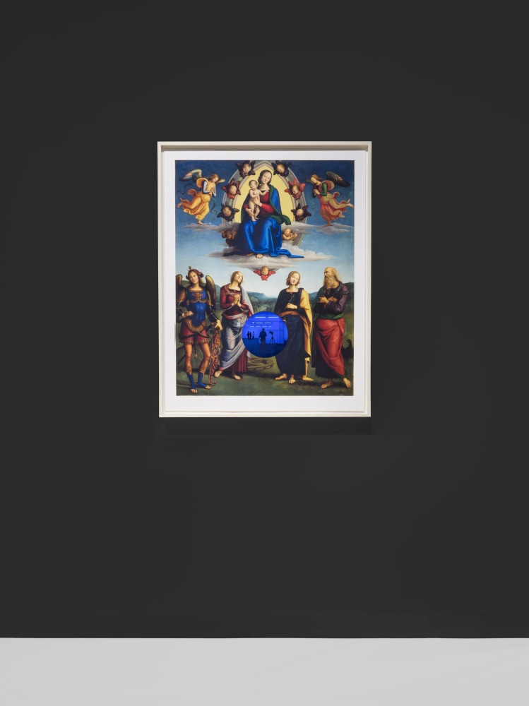 Installation of&amp;nbsp;Gazing Ball (Perugino Madonna and Child With Four Saints)