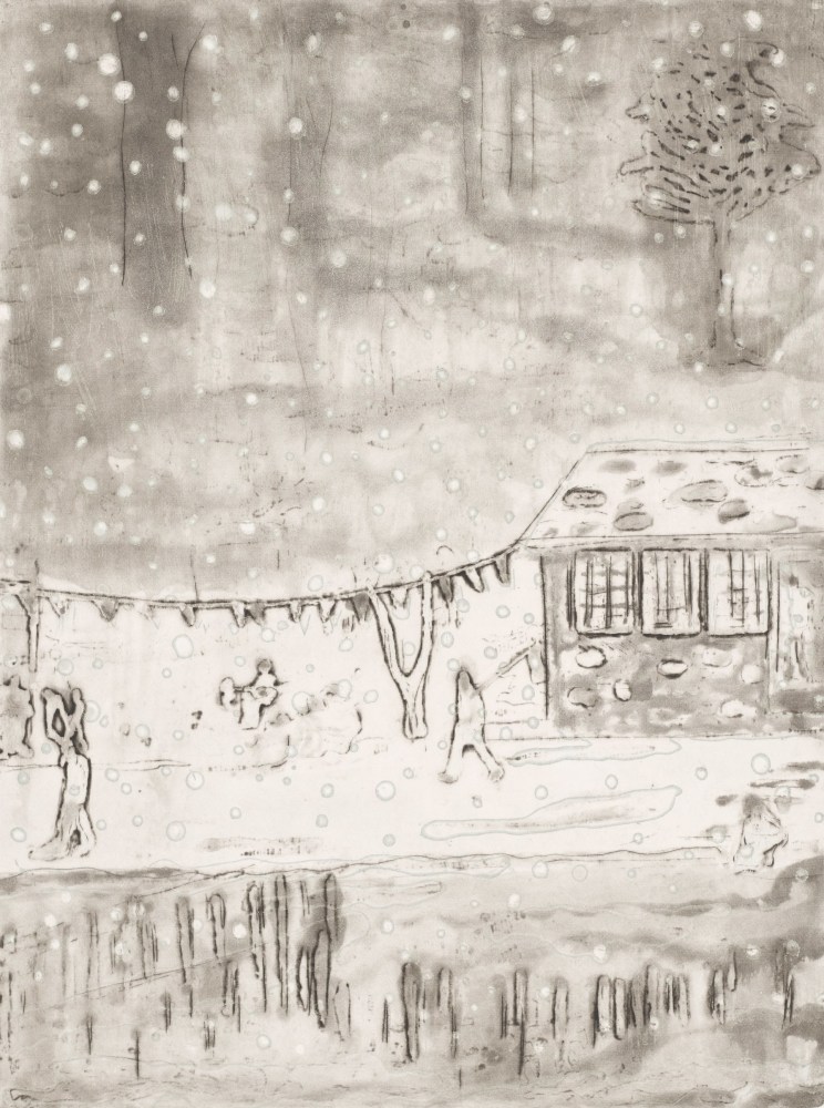 Peter Doig, Santa Cruz (snow fall), 2025