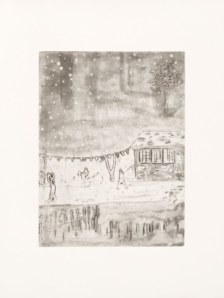 Peter Doig, Santa Cruz (snow fall), 2025