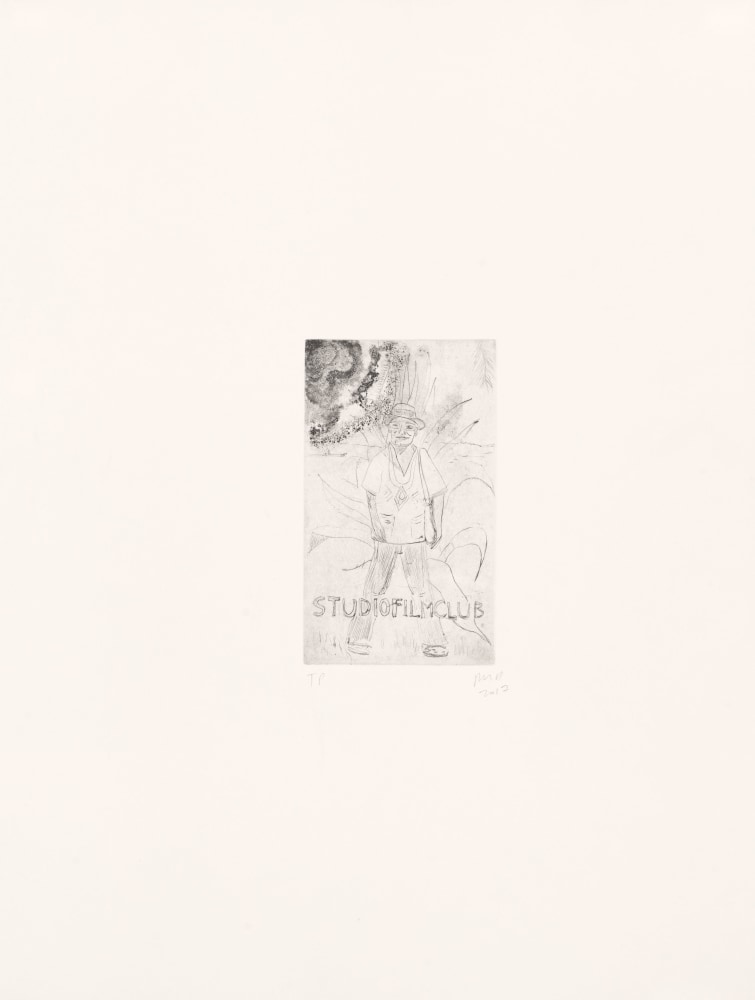 Peter Doig, studiofilmclub (the tourist), 2025