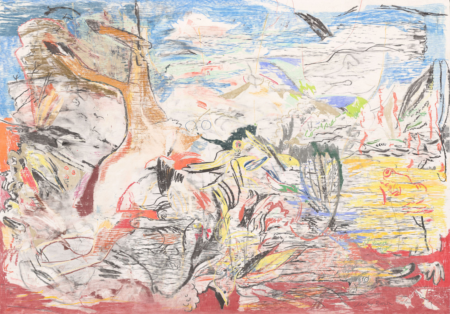 Cecily Brown, Untitled (Still Life in a Landscape), 2020