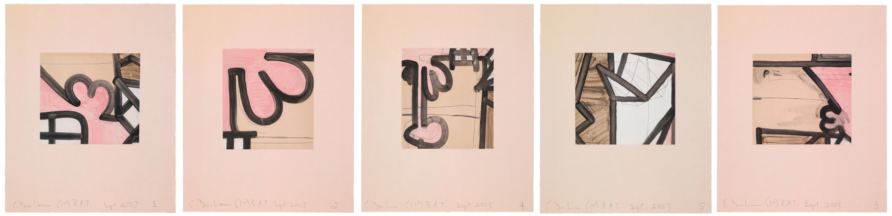 Closing In, 2003
A portfolio of five color etchings with aquatint&amp;nbsp;
Each imagee&amp;nbsp;24 3/4&amp;nbsp;x 20 1/4&amp;nbsp;inches
Edition&amp;nbsp;of 21