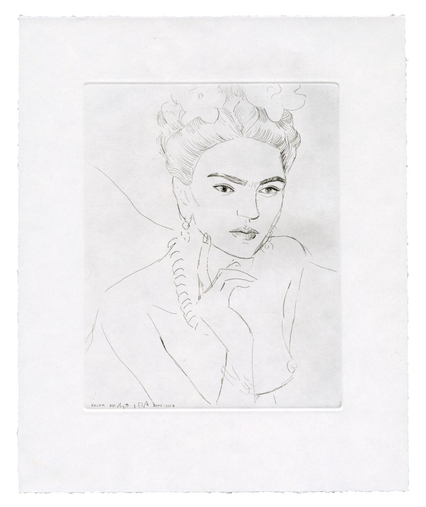Frida, 2007
Etching on Japanese Surface Gampi paper
14 1/2&amp;nbsp;x 11 3/4&amp;nbsp;inches
Edition of 20