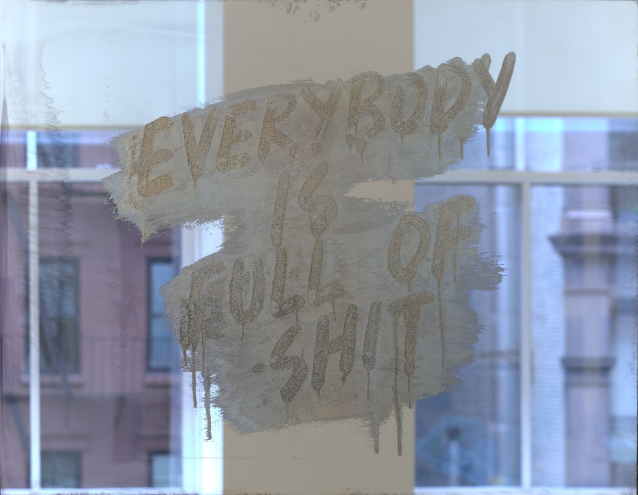 Everybody Is Full Of Shit,&amp;nbsp;2018
Etched and silvered glass
25 x 35 x 1 1/2 inches
Edition of 12