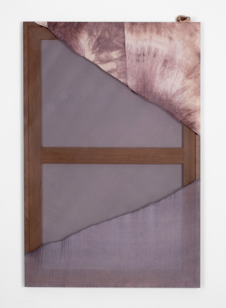 Martha Tuttle

I wake before dawn to feel the cool air on my body, 2025

Silk, pigment, dye, and geode

48 x 32 inches (122 x 81.3 cm)

(MTU25-03)