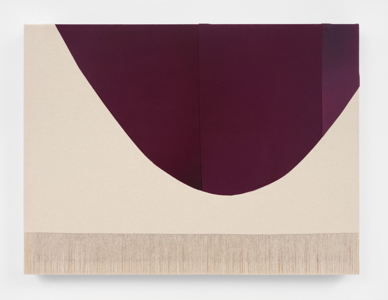 Rebecca Ward&amp;nbsp;
half circle (maroon), 2022
acrylic and dye on stitched canvas
18 x 24 inches (45.7 x 61 cm)&amp;nbsp;
(RWA22-14)&amp;nbsp;