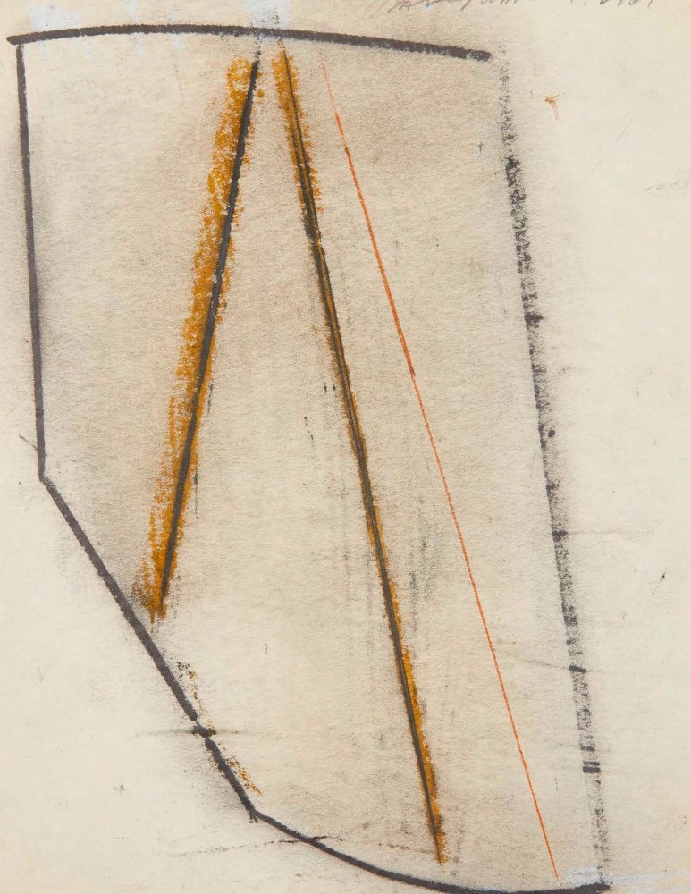 David Rabinowitch

Untitled (Drawing for the Phantom Group), 1967

Pencil, colored pencil, oil crayon, and paint on paper

11 7/8 x 9 inches (30.2 x 22.9 cm)

(DR67-19)