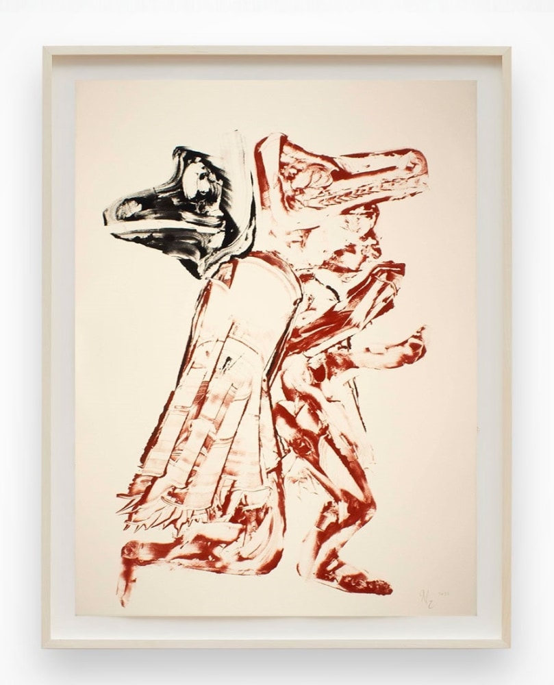 
Nicholas Galanin
Dreaming in English (written in robe), 2021
monotype on paper
30 x 22 inches (76.2 x 55.9 cm)
(NGA21-06)