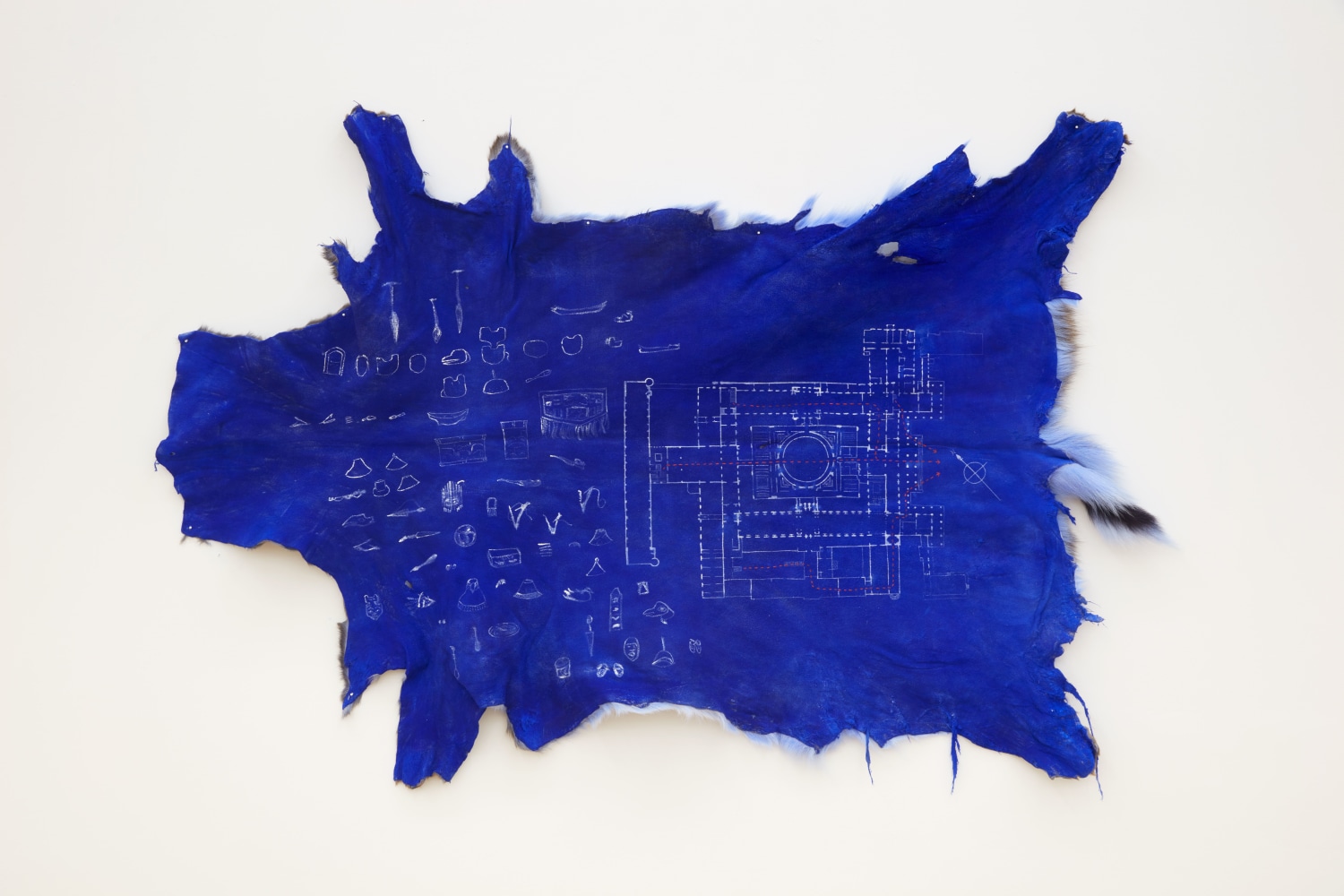 &amp;nbsp;

Nicholas Galanin

Architecture of return, escape (The British Museum), 2022

pigment and acrylic on deer hide

35 3/4 x 55 1/2 inches (90.8 x 141 cm)

(NGA22-07)